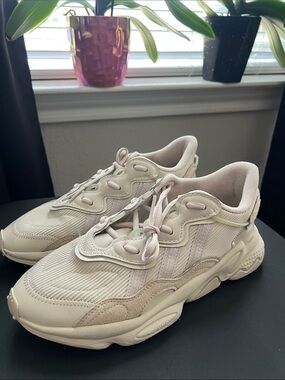 adidas Kids Off-White/Tonal Lace-Up Sneakers